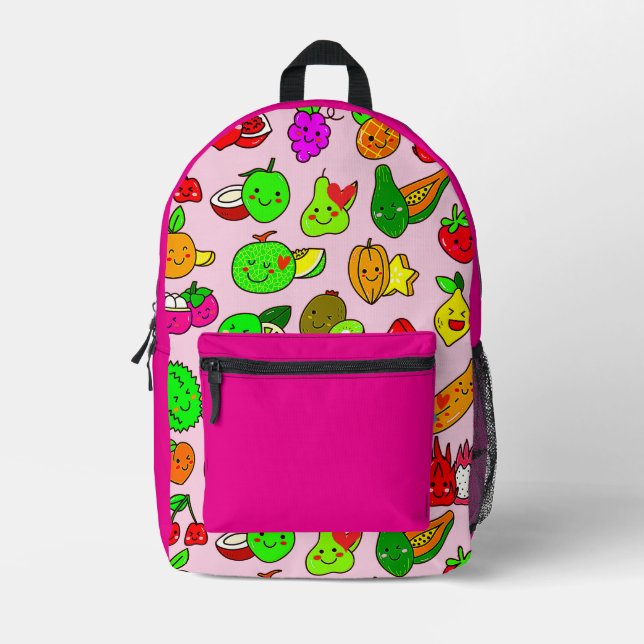 HAPPY MOMENTS with CUTE FRUITS Print Cut Sew Bag (Front)