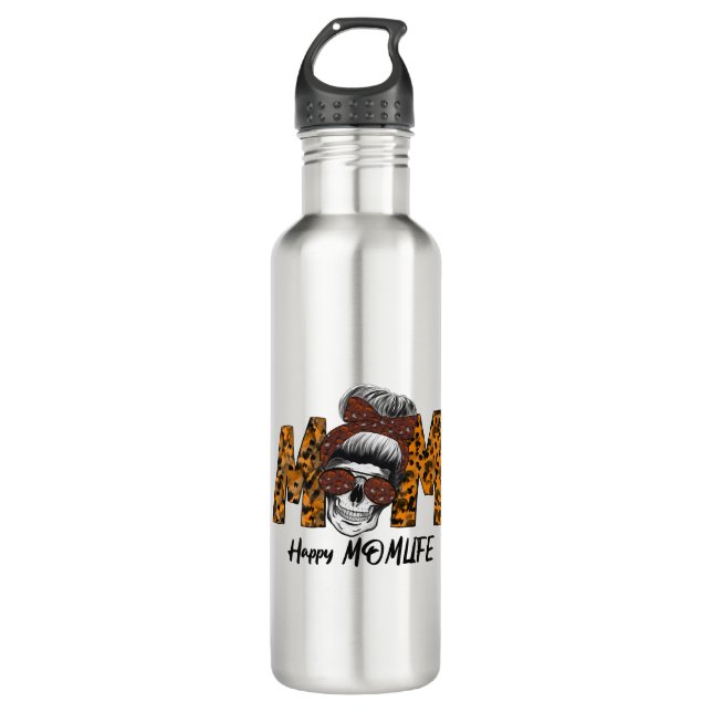 Happy Momlife halloween day 2021 710 Ml Water Bottle (Front)