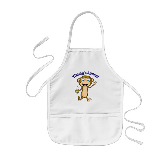 Happy Monkey Children's Apron (Front)