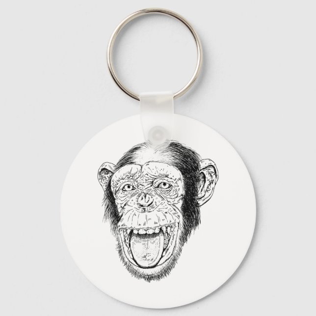 Happy Monkey Key Ring (Front)