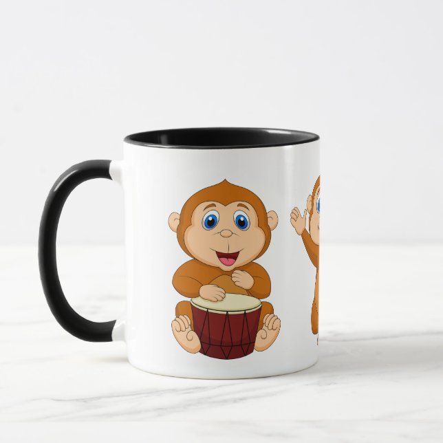 Happy monkey mug (Left)