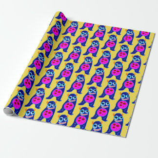 HAPPY MONSTER BLUE MONSTER Wrapping Paper