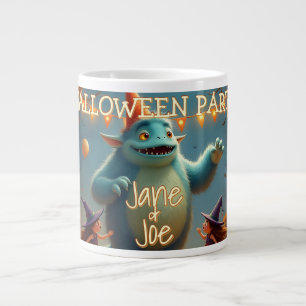 Happy Monster Halloween Party for Kids Large Coffee Mug