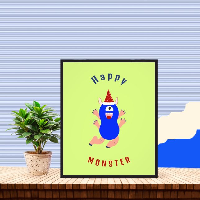 Happy Monster Photo Print (Creator Uploaded)