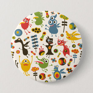 Happy Monsters 7.5 Cm Round Badge