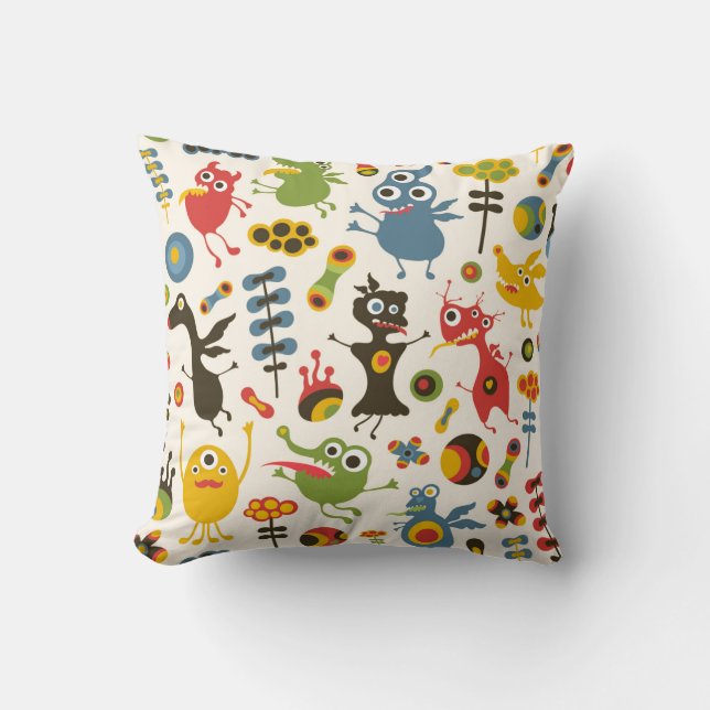 Happy Monsters Pillow (Front)