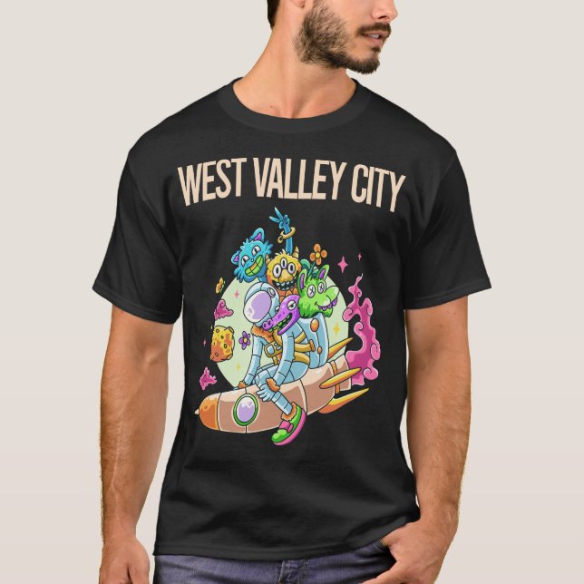 Happy Monsters - West Valley City T-Shirt (Front)
