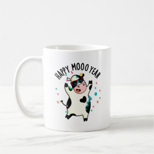 Happy Moo Year Funny Cow Pun  Coffee Mug
