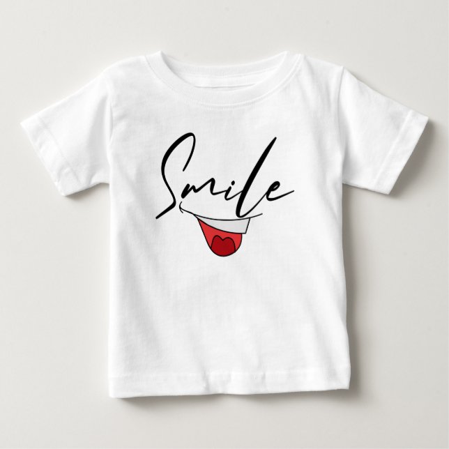 HAPPY MOOD SMILING MOOD. BABY T-Shirt (Front)