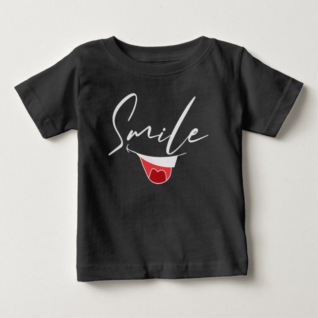 HAPPY MOOD SMILING MOOD. BABY T-Shirt (Front)