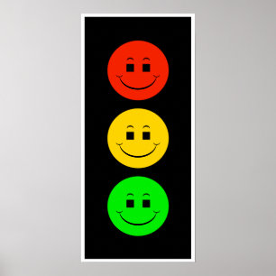 Happy Moody Stoplight  Poster