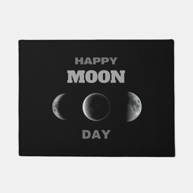 Happy Moon Day - National Moon Day Cute Essential Doormat (Front)