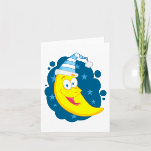 Happy Moon Face Card