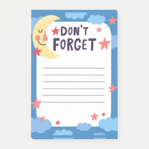 Happy Moon Sky Post-It Notes