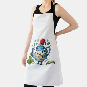Happy Moroccan Teapot Art - Kaw Apron