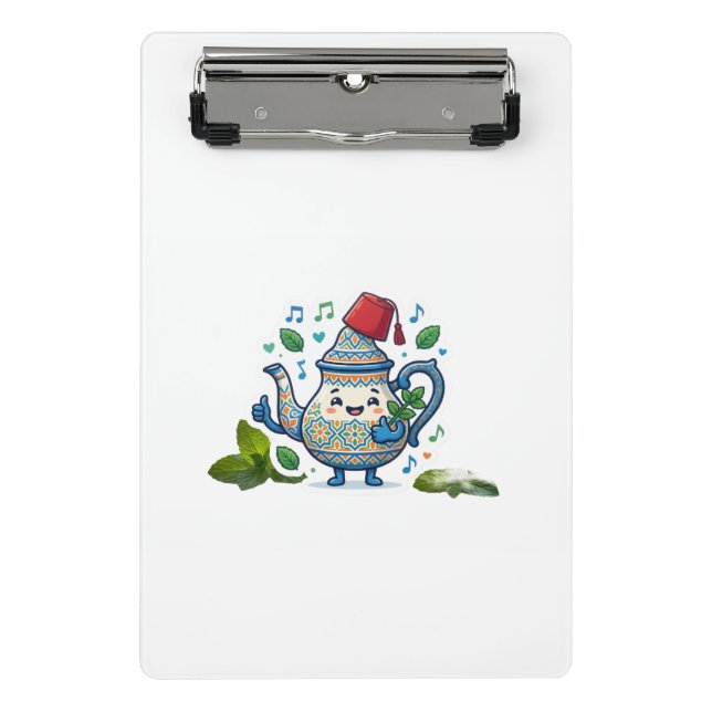 Happy Moroccan Teapot Art - Kaw Mini Clipboard (Front)