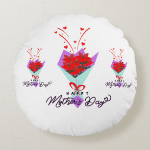 HAPPY MOTHER DAY GIFT ROUND CUSHION