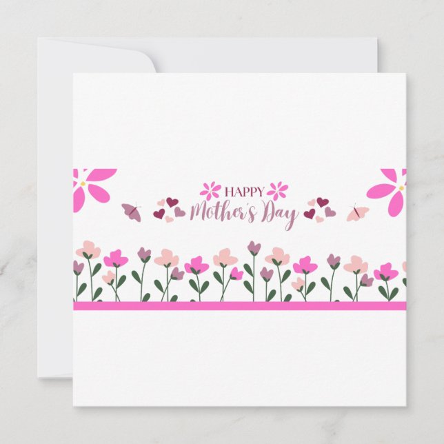 Happy Mother day multi Colour Design Invitation (Front)