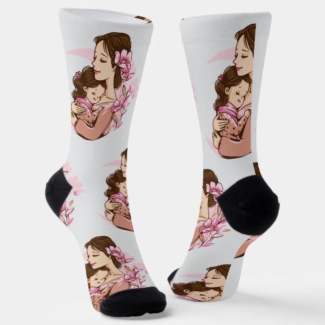 Happy Mother Day  Socks (Angled)