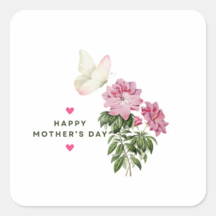 HAPPY MOTHER DAY SPECIAL GIFT SQUARE STICKER