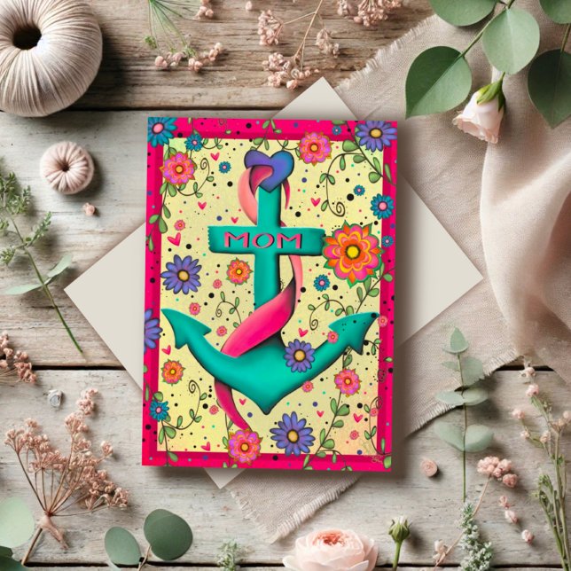 Happy Mother’s Day Anchor Pretty Floral Mum Card (Creator Uploaded)