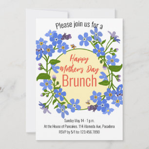 Happy Mother’s Day brunch floral Invitation