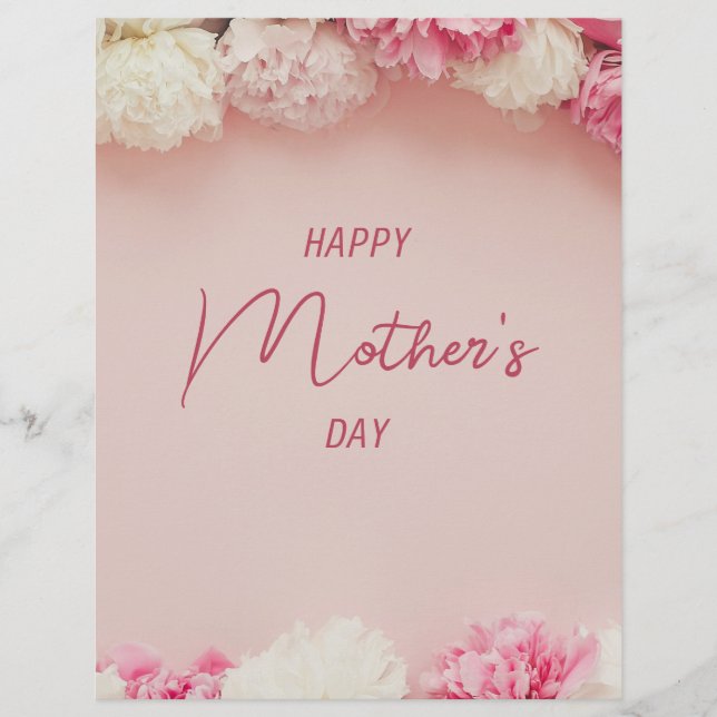 Happy Mother’s Day Card, Floral Mothers day Card (Front)