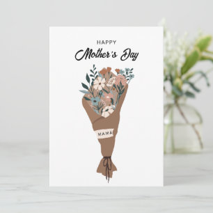 Happy Mother’s Day Card, Minimalist Mothers day Holiday Card