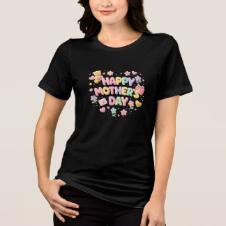Happy Mother’s Day Cute Bubble Bear Tri-Blend Shirt
