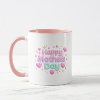 Happy Mother’s Day Cute Bubble Letter Mug
