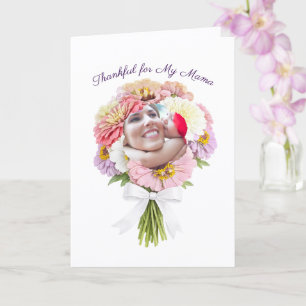 Happy Mother’s Day Faith Floral Bouquet Photo Card