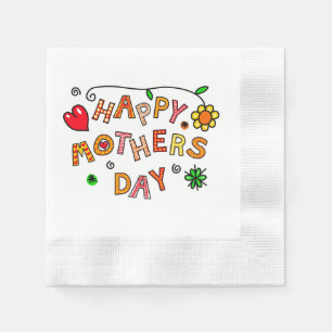 Happy Mother’s Day Floral Cool Stylish Napkin