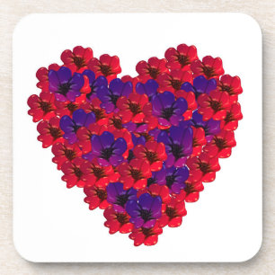 Happy Mother´s Day Floral heart Coaster