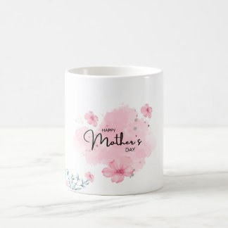 Happy Mother’s Day Floral Mug Elegant Pink Flower