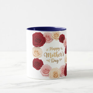 Happy Mother,s Day Floral Roses  Mug