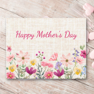 Happy Mother’s Day Floral Wildflower Design Holiday Postcard