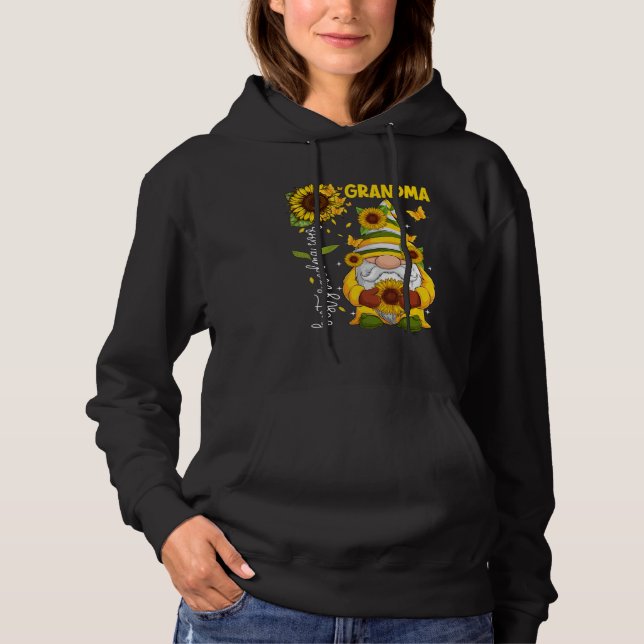 Happy Mother s Day Grandma Sunflower Mom Gnome Mam Hoodie (Front)