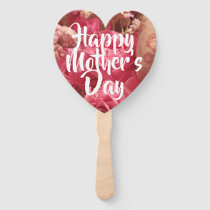Happy Mother’s Day Heart Roses Hand Fan