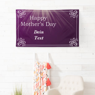 Happy Mother’s Day,lila hintergrund mit rahmen Banner