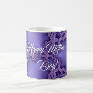 Happy Mother’s Day , purple fractal Coffee Mug