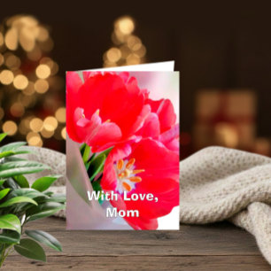 Happy Mother’s Day – Red Tulips Floral Greeting Ca Holiday Card
