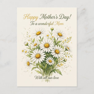 Happy Mother’s Day to a wonderful Mom  Holiday Postcard