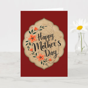 Happy Mother’s Day – Vintage Floral Badge Card