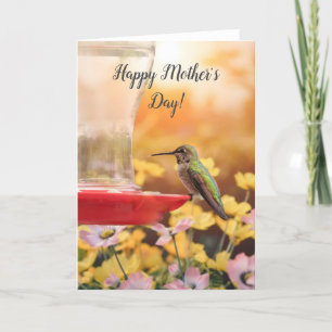 Happy Mother's Annas Hummingbird Greeting Card