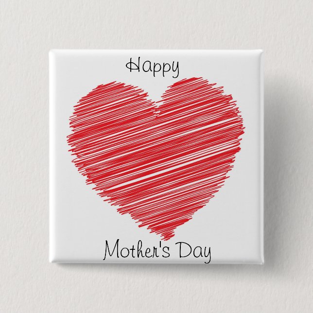 Happy Mothers Day 15 Cm Square Badge (Front)