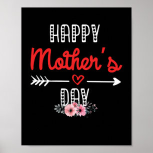 Happy Mother's Day 2022 Floral Mom Grandma 9 May Poster