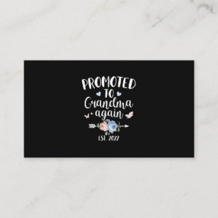 Happy Mother's Day 2022 Promoted To Grandma Again Business Card