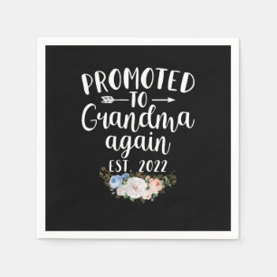 Happy Mother's Day 2022 Promoted To Grandma Again Napkin