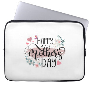 Happy Mother's Day 2025 Cute Floral for Women Mum  Laptop Sleeve