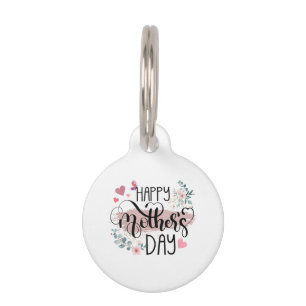 Happy Mother's Day 2025 Cute Floral for Women Mum Pet Tag